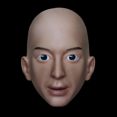 (SH-18) Crossdress male silicone realistic human face half head mask crossdresser doll mask